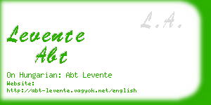 levente abt business card